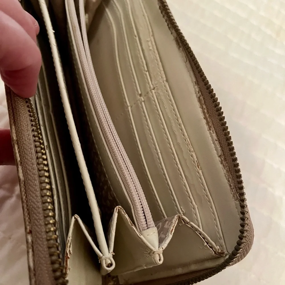 Kate Spade Stucco Beige and Tan Long Wallet